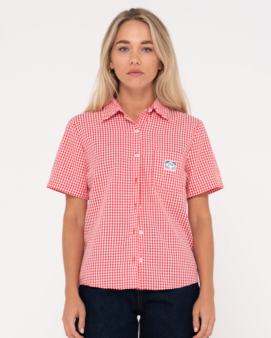 WOMENS CHECKED OUT SHORT SLEEVE SHIRT