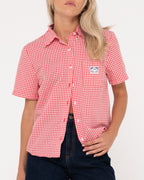 WOMENS CHECKED OUT SHORT SLEEVE SHIRT