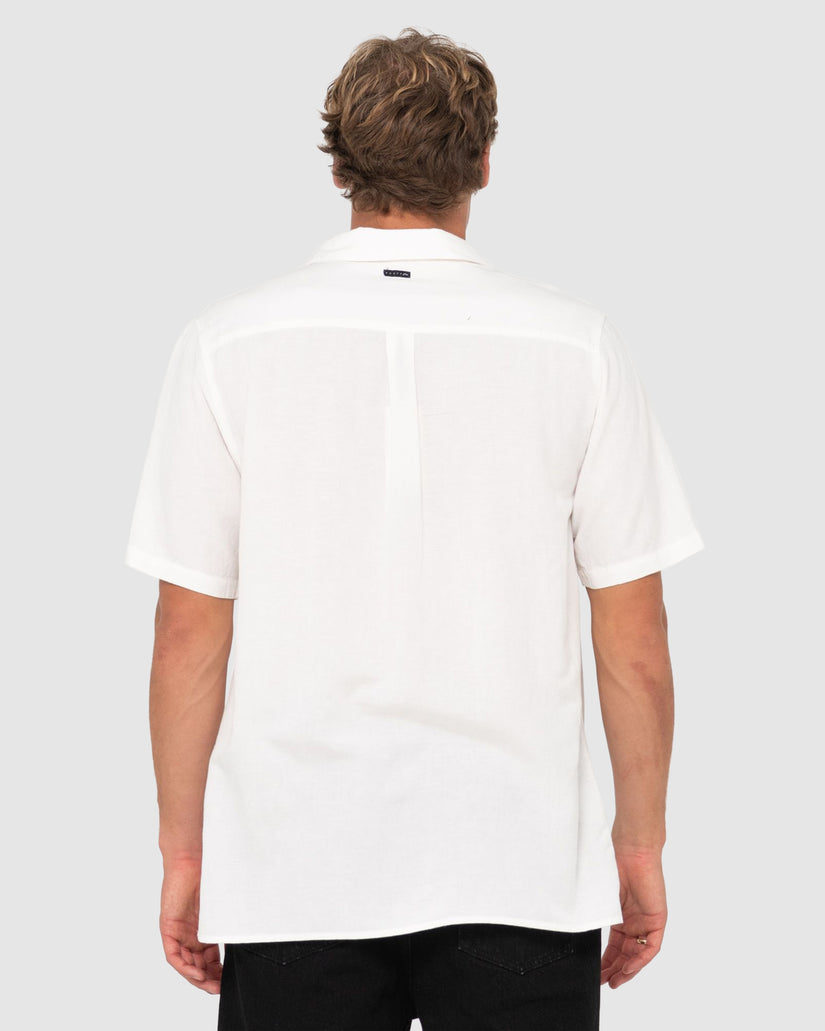 MENS OVERTONE SHORT SLEEVE LINEN SHIRT
