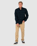 MENS BLACK WATCH LONG SLEEVE SHIRT