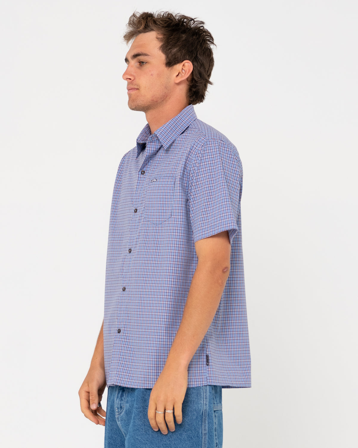 MENS DATSUN CHECK SHORT SLEEVE SHIRT