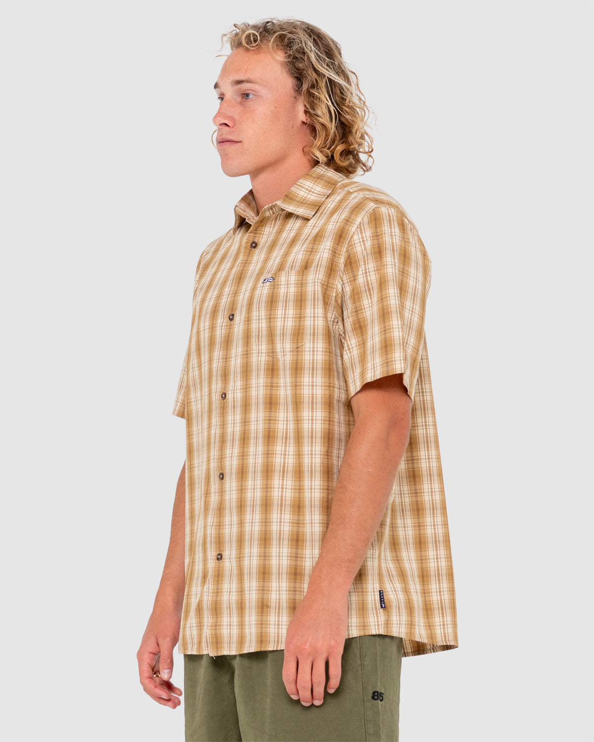 MENS DATSUN CHECK SHORT SLEEVE SHIRT