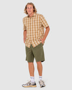 MENS DATSUN CHECK SHORT SLEEVE SHIRT