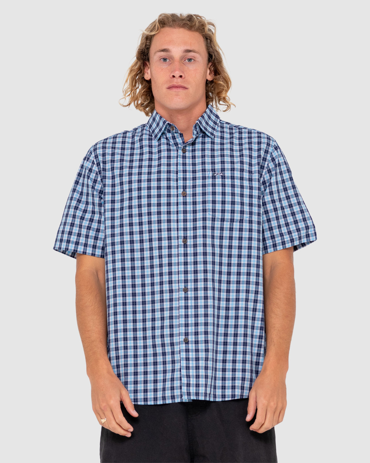 MENS DATSUN CHECK SHORT SLEEVE SHIRT