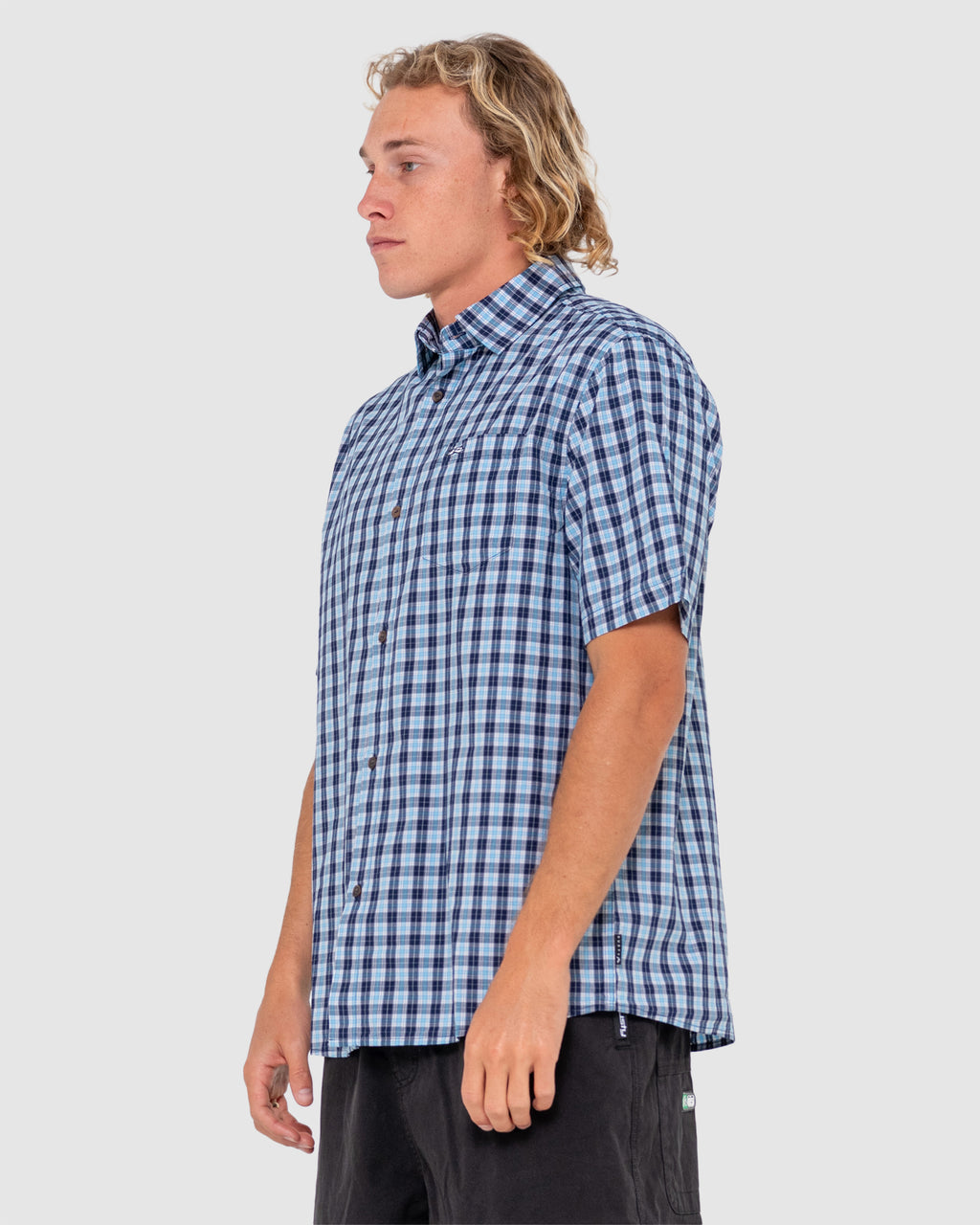 MENS DATSUN CHECK SHORT SLEEVE SHIRT