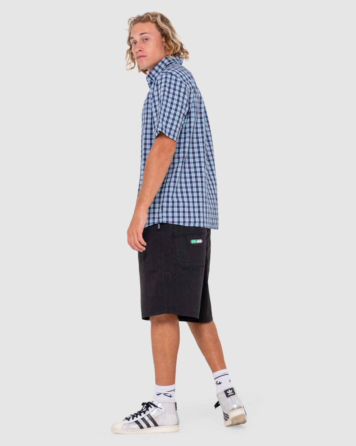 MENS DATSUN CHECK SHORT SLEEVE SHIRT