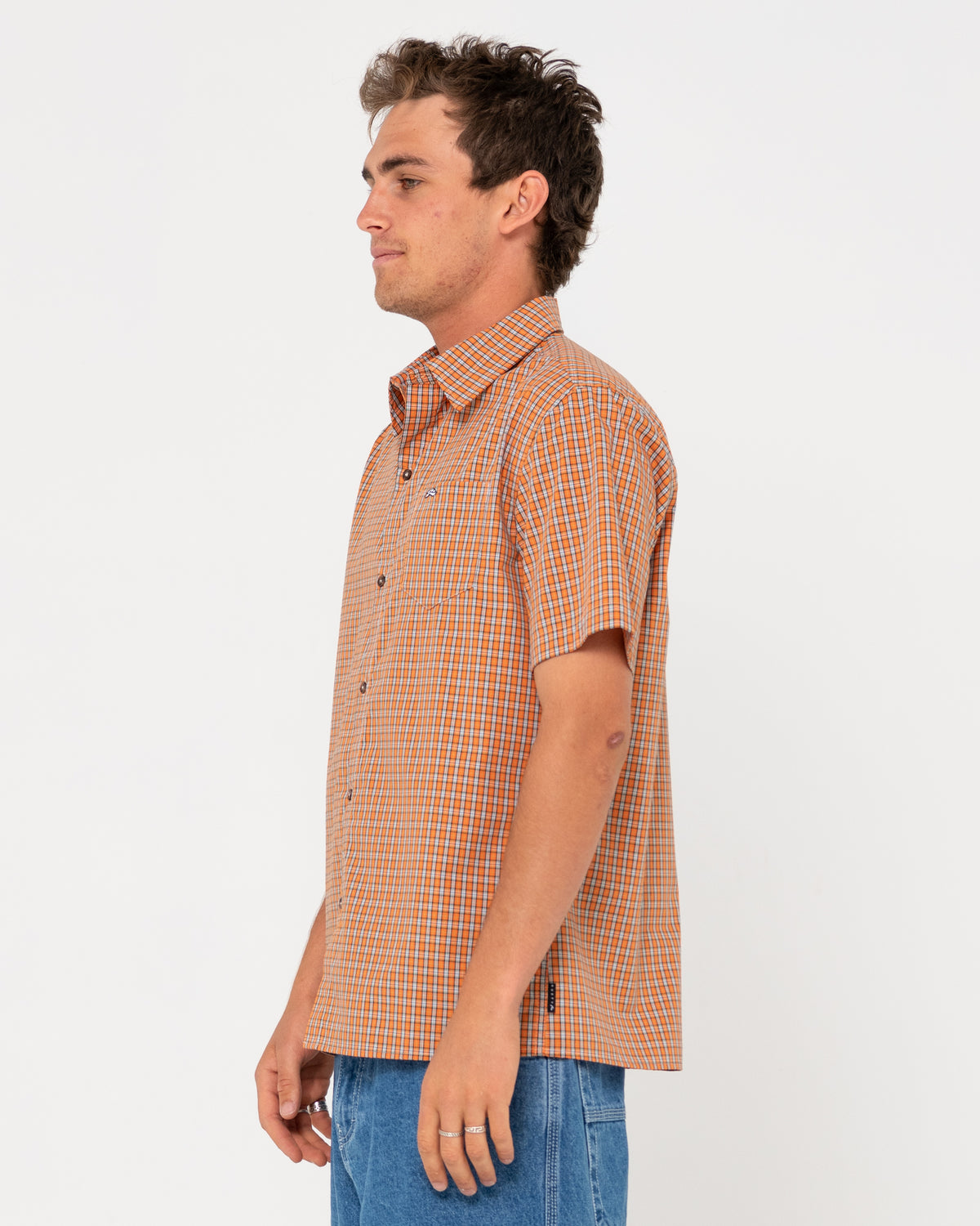MENS DATSUN CHECK SHORT SLEEVE SHIRT