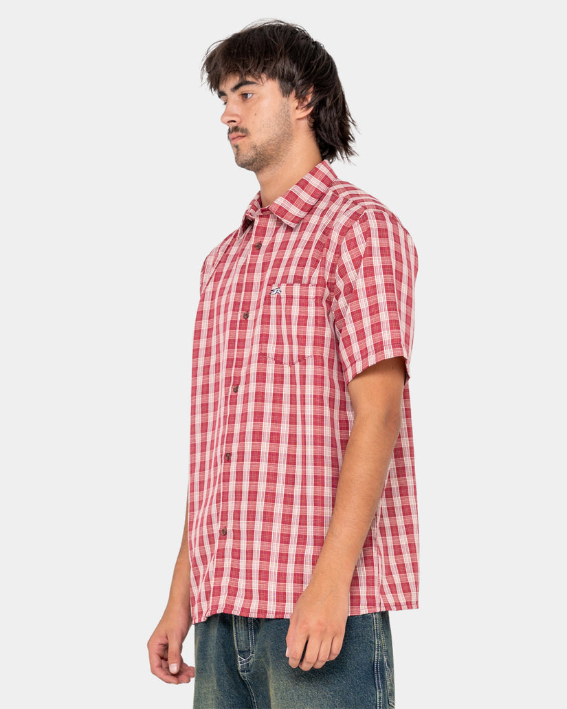 Mens Datsun Check Short Sleeve Shirt