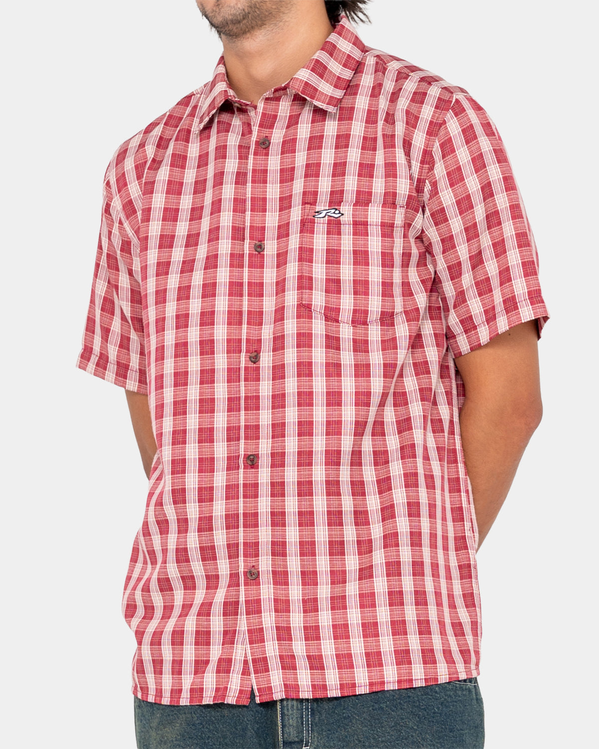 Mens Datsun Check Short Sleeve Shirt