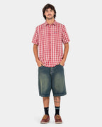 Mens Datsun Check Short Sleeve Shirt