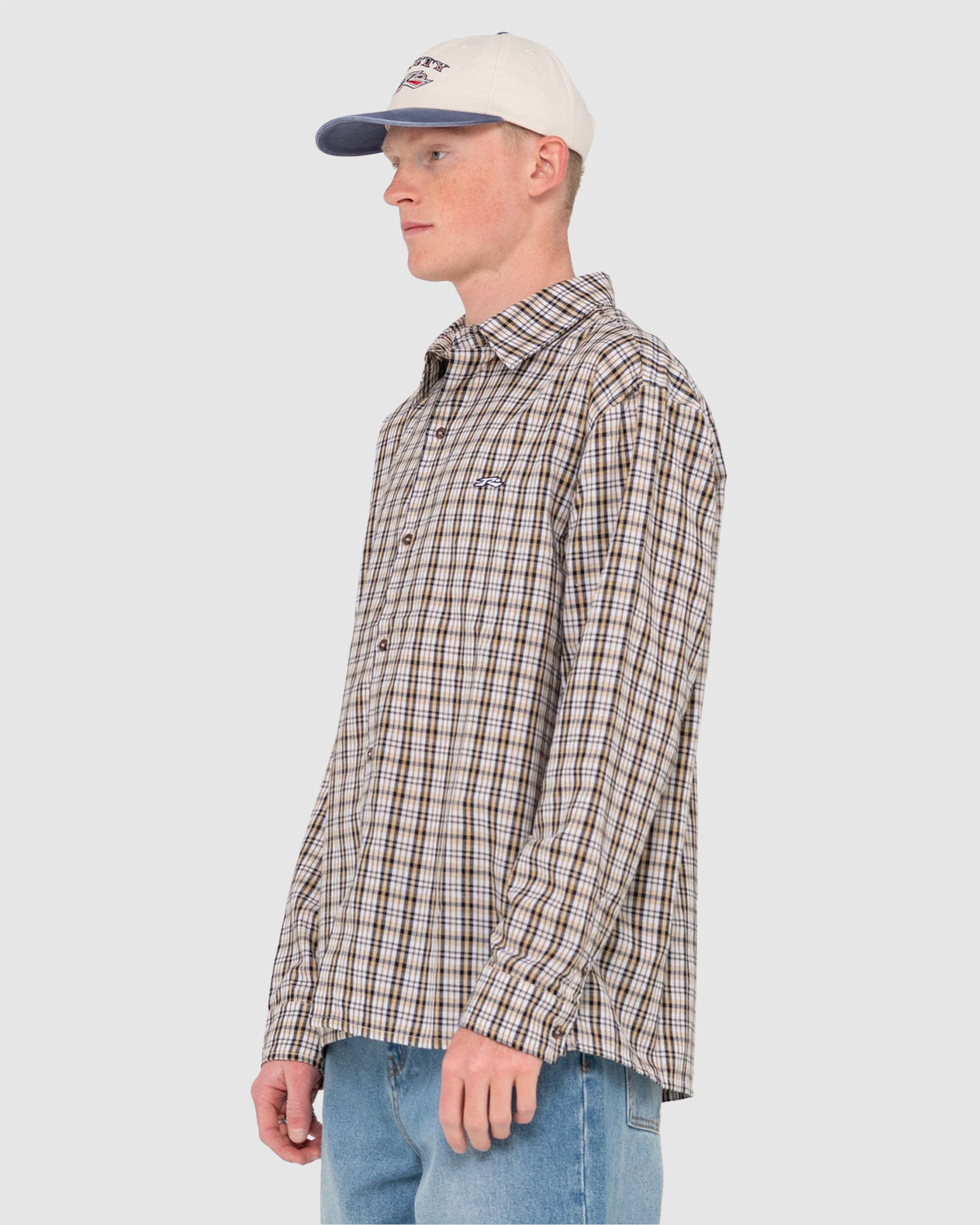 MENS DATSUN CHECK LONG SLEEVE SHIRT