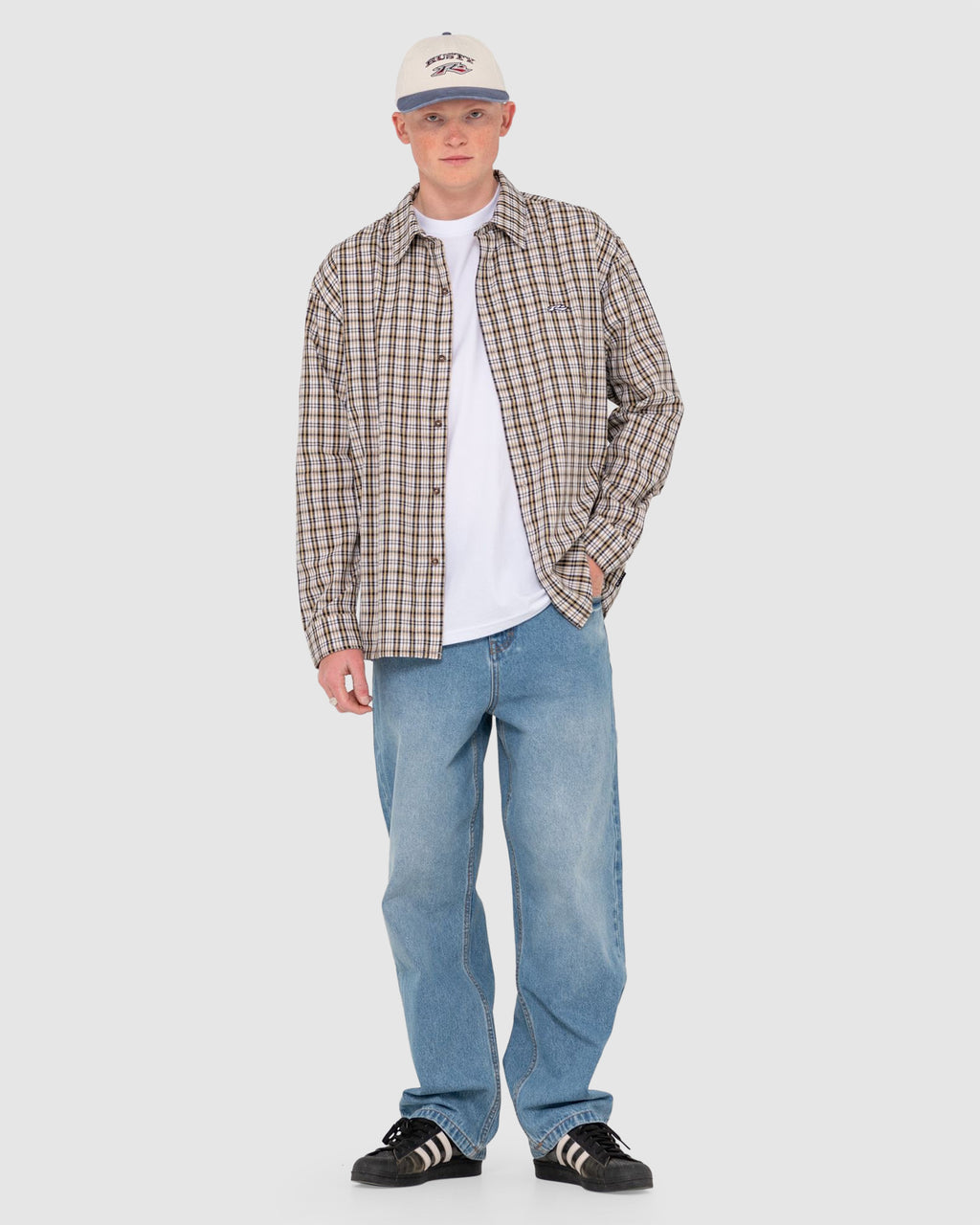 MENS DATSUN CHECK LONG SLEEVE SHIRT