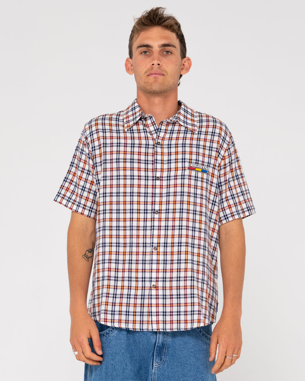 MENS BEAMA CURVED HEM SHORT SLEEVE SHIRT