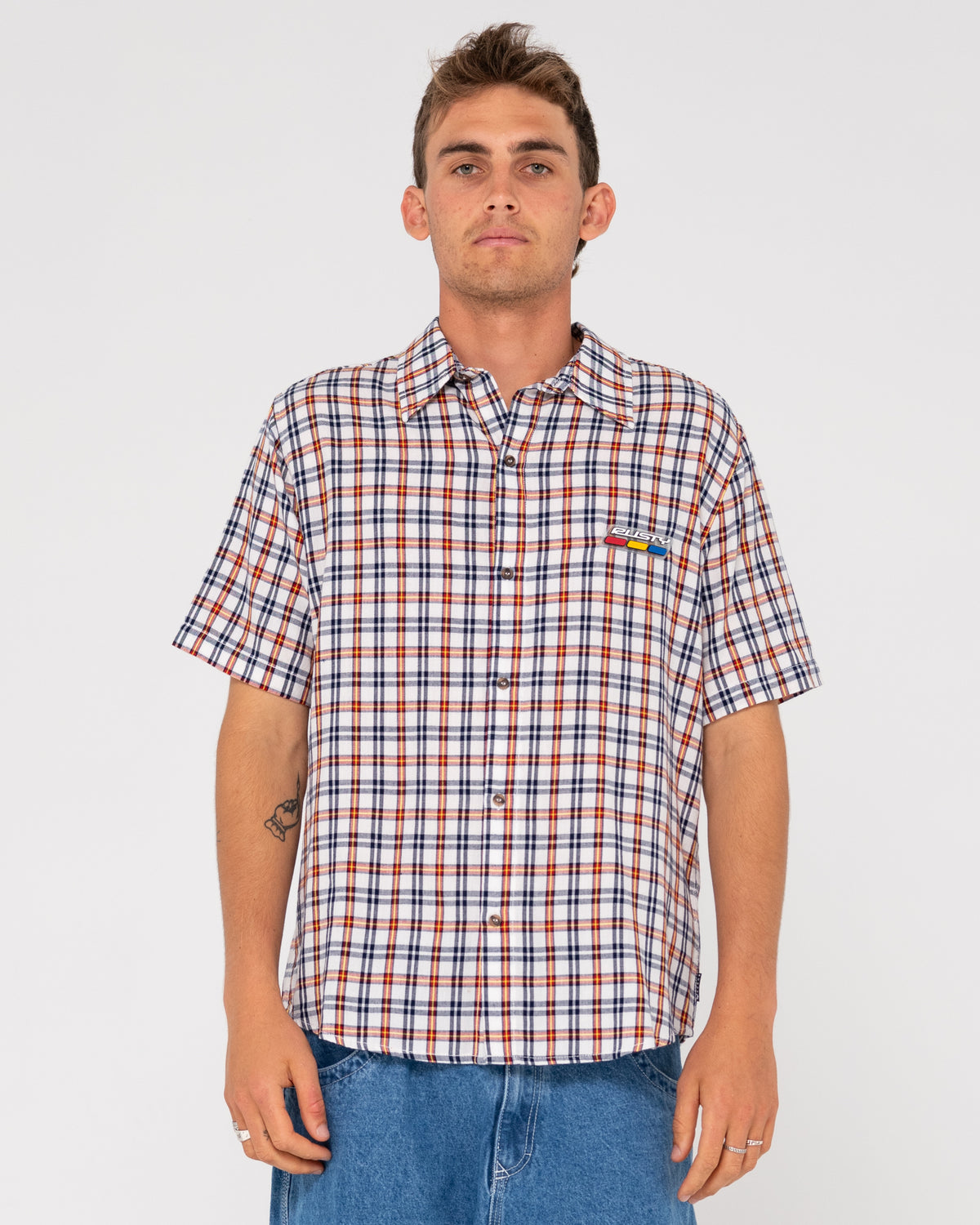 MENS BEAMA CURVED HEM SHORT SLEEVE SHIRT