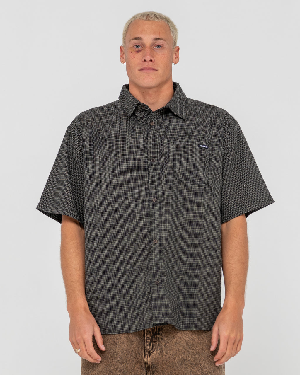MENS RESNO CHECK SHORT SLEEVE SHIRT