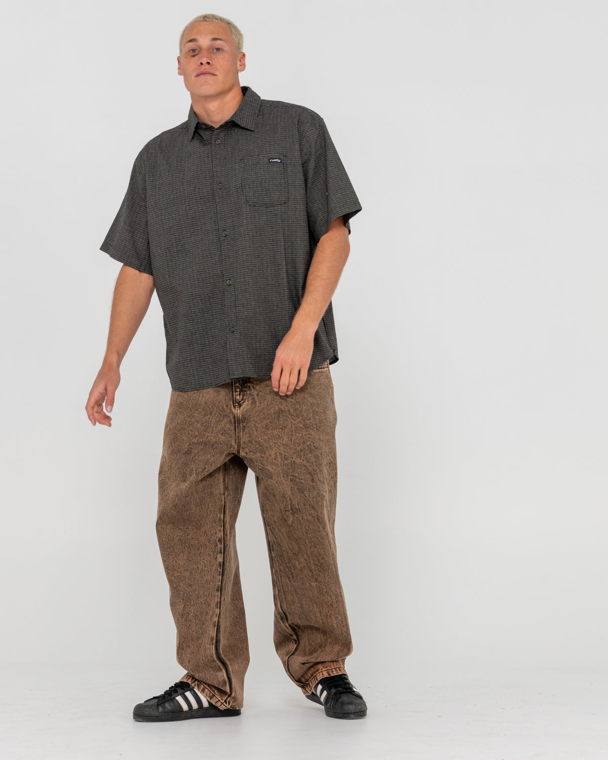 MENS RESNO CHECK SHORT SLEEVE SHIRT