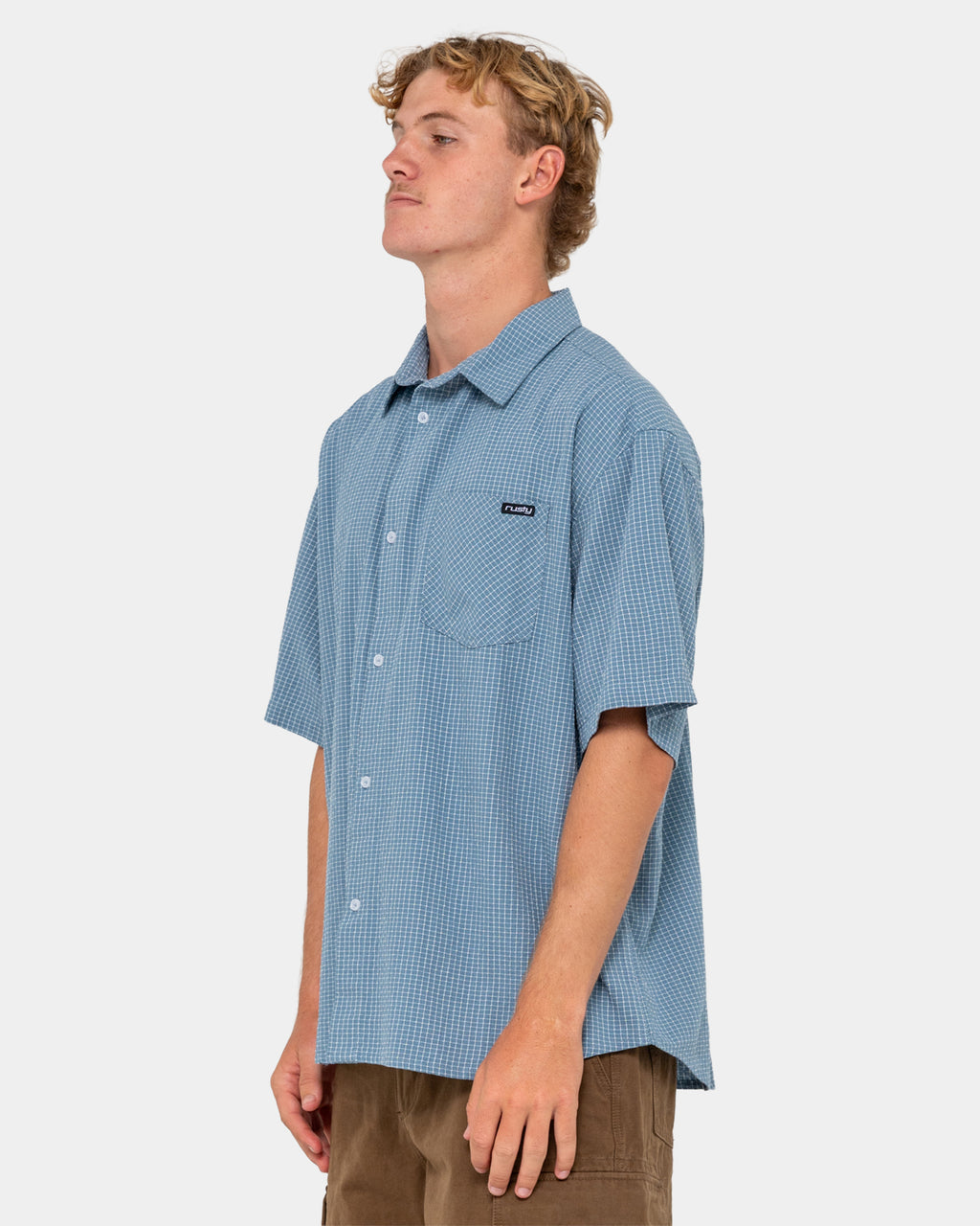 Mens Acemo Check Short Sleeve Shirt