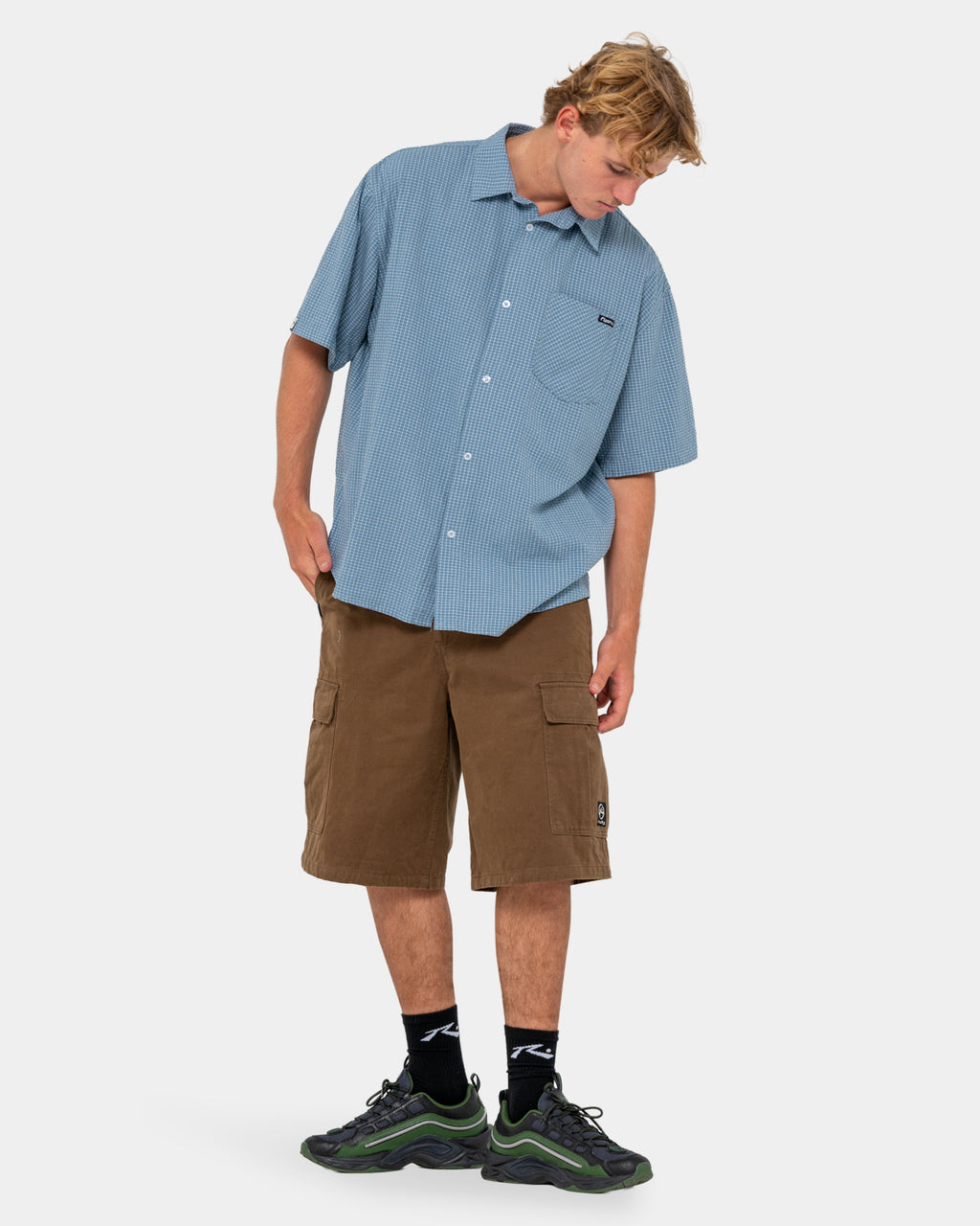 Mens Acemo Check Short Sleeve Shirt