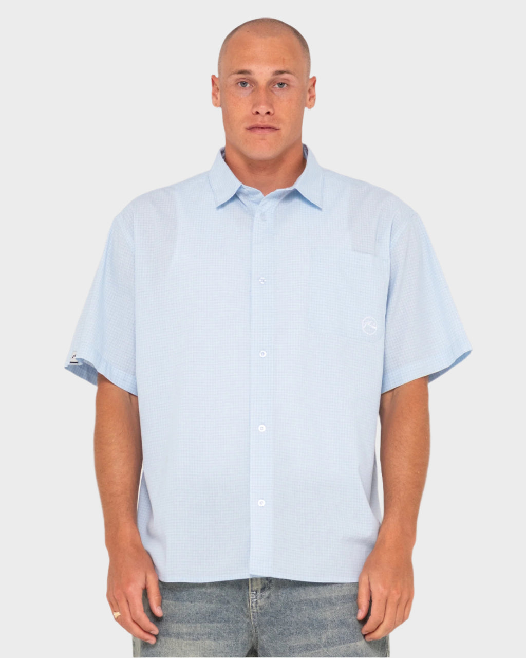 Mens Hoodus Check Short Sleeve Shirt