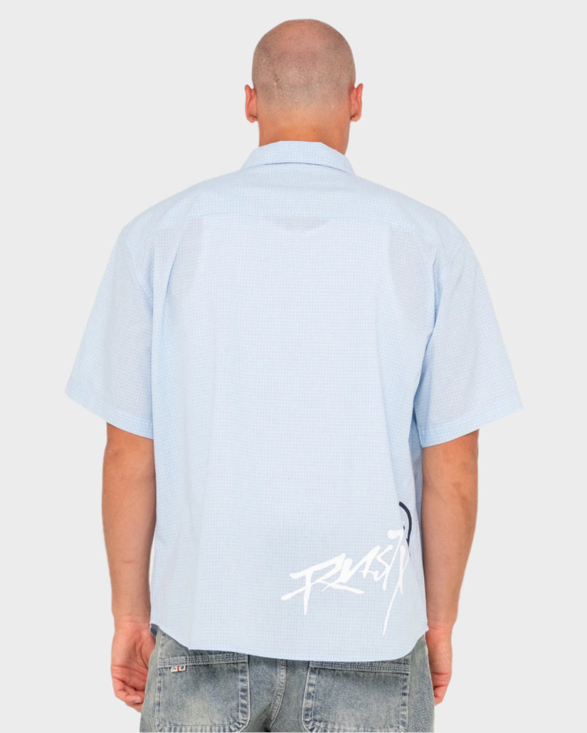 Mens Hoodus Check Short Sleeve Shirt
