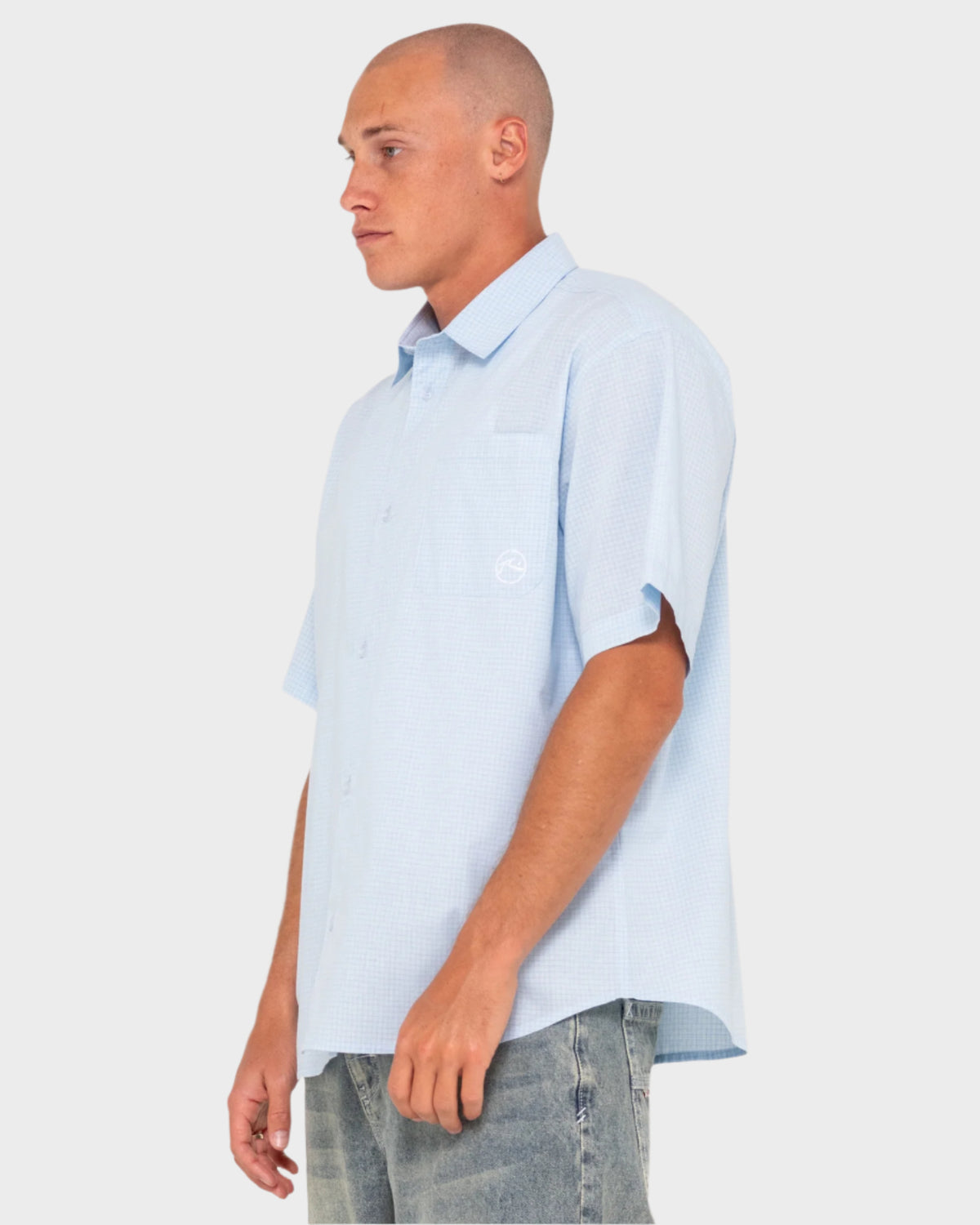 Mens Hoodus Check Short Sleeve Shirt