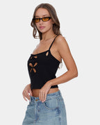 Womens Lela Cut Out Tank Top