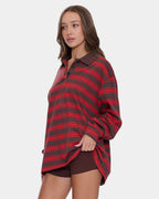 Womens Conditions Apply Stripe Long Sleeve Shirt