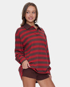 Womens Conditions Apply Stripe Long Sleeve Shirt