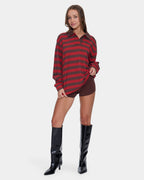 Womens Conditions Apply Stripe Long Sleeve Shirt
