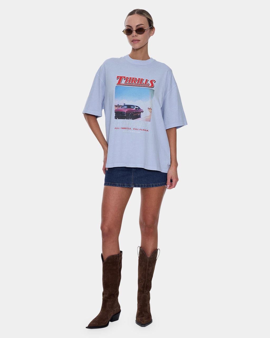 Womens Full Throttle Oversized T-Shirt