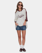 Womens Baseline Stripe V T-Shirt