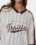 Womens Baseline Stripe V T-Shirt