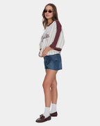 Womens Baseline Stripe V T-Shirt