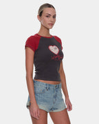 Womens Lucky You Raglan Club T-Shirt