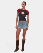 Womens Lucky You Raglan Club T-Shirt