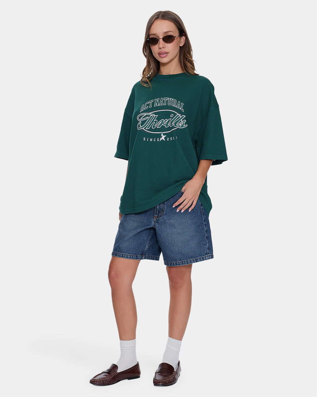 Womens Standard Issue Waffle Oversized T-Shirt