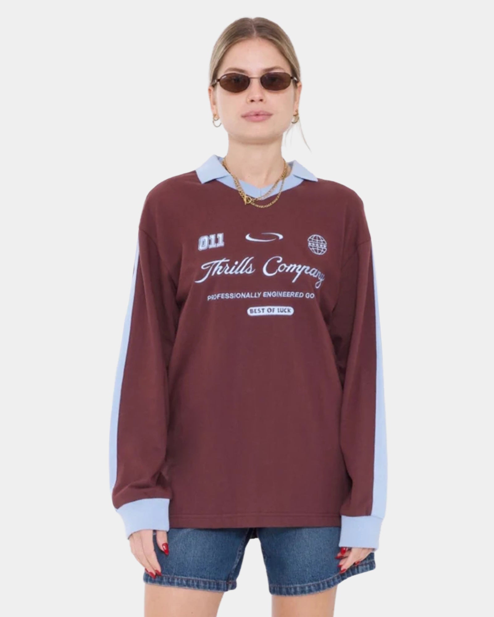 Womens Game Day Polo Long Sleeve Shirt
