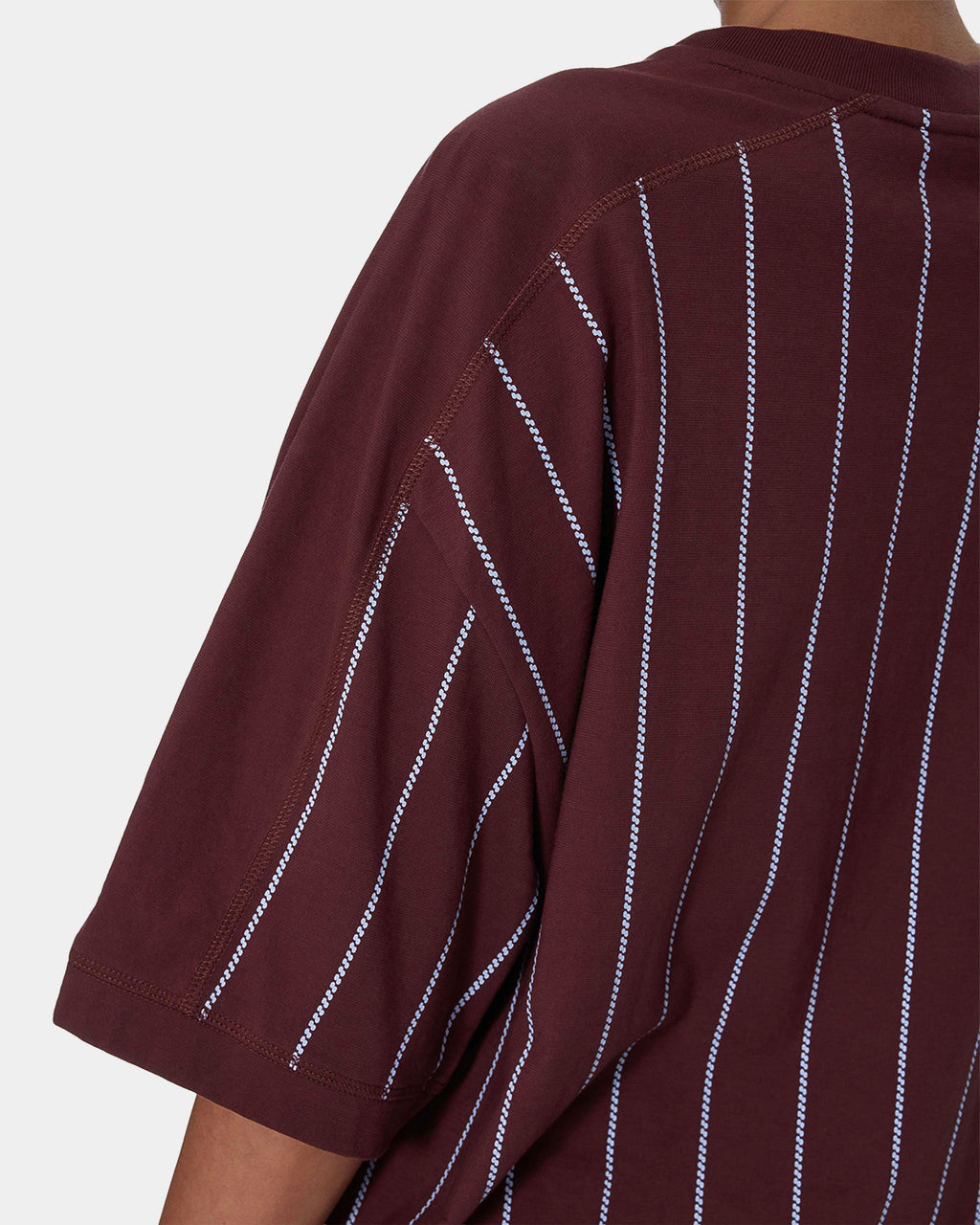 Womens Game Day Stripe V T-Shirt