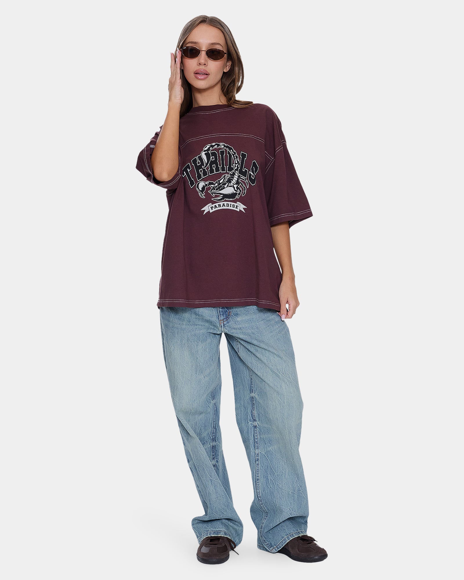 Womens Dark Paradise Oversized T-Shirt