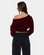 Womens Oslo Cold Shoulder Knit Sweater