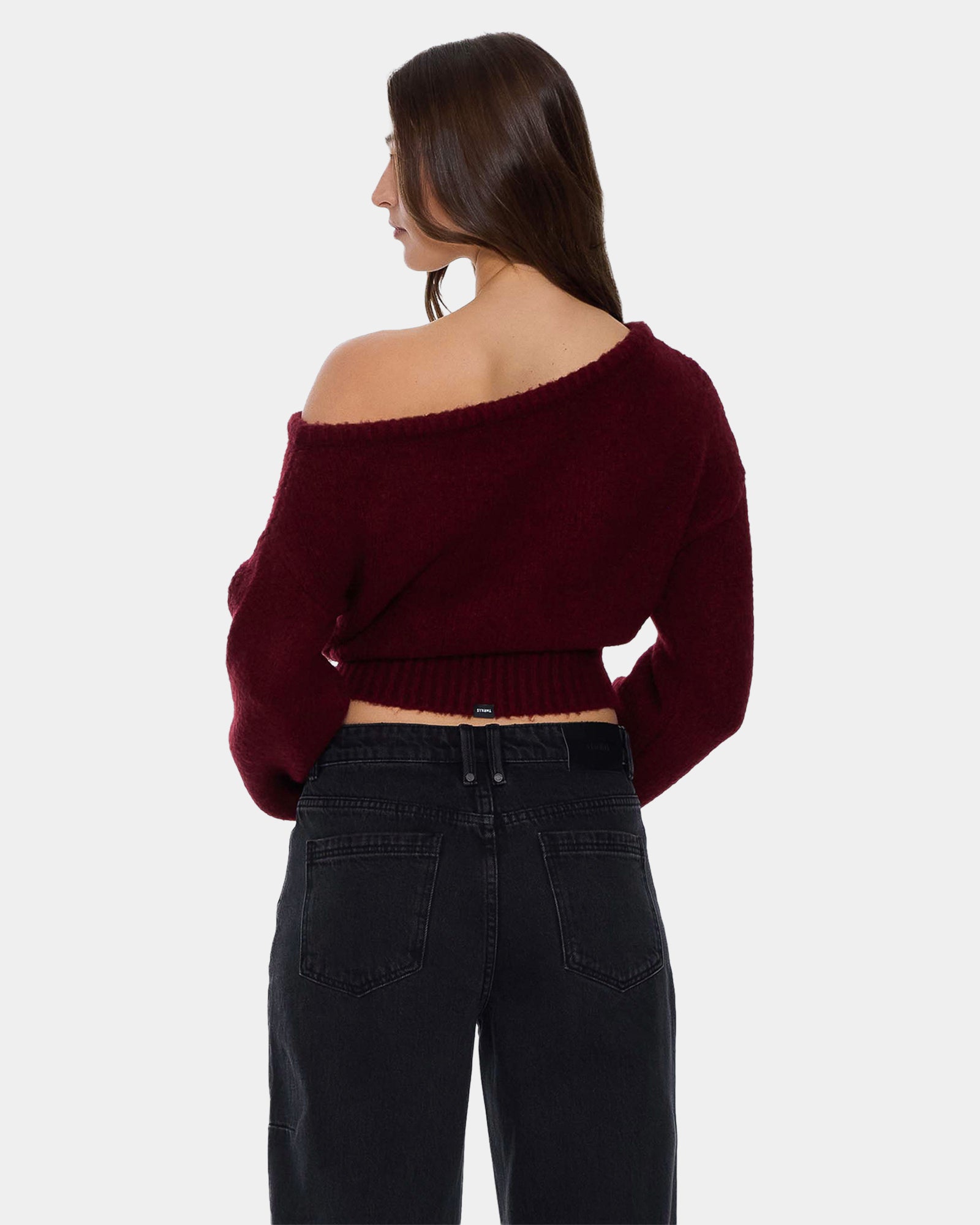 Womens Oslo Cold Shoulder Knit Sweater