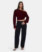 Womens Oslo Cold Shoulder Knit Sweater