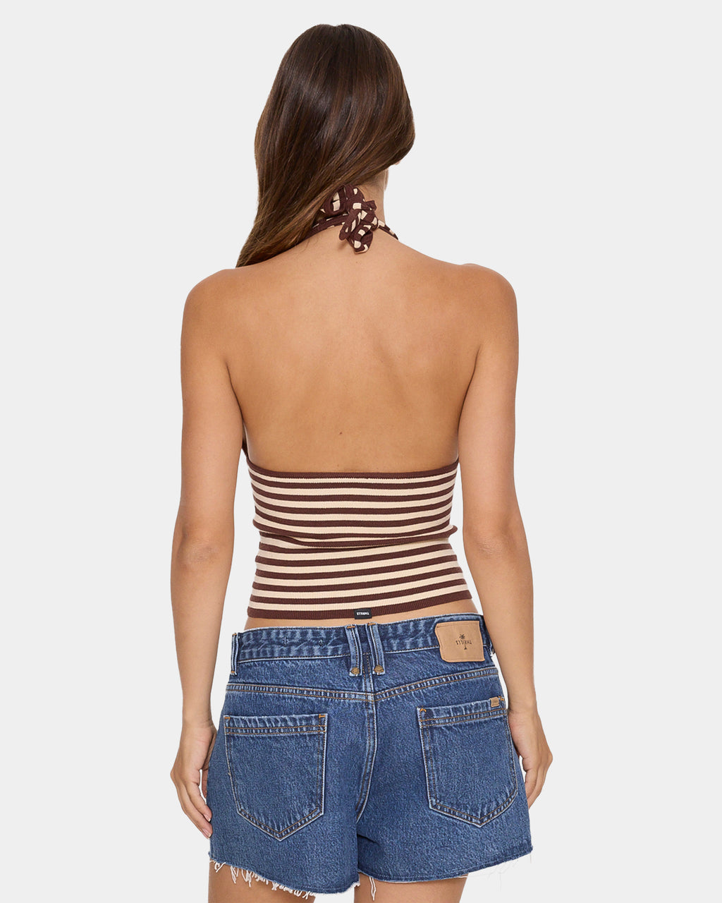 Womens Dayna Knit Halter Tank Top