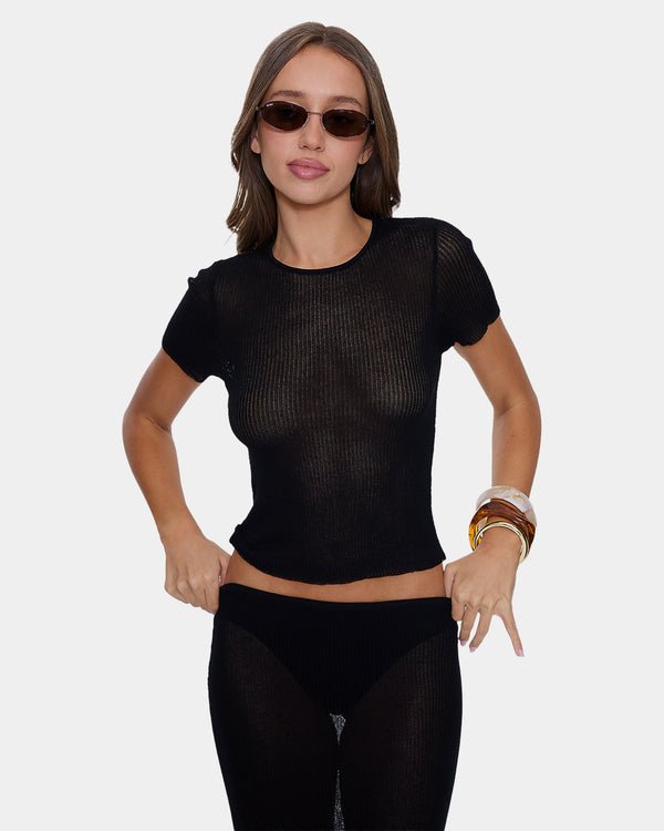 Womens Dissolve My Mind Knit T-Shirt