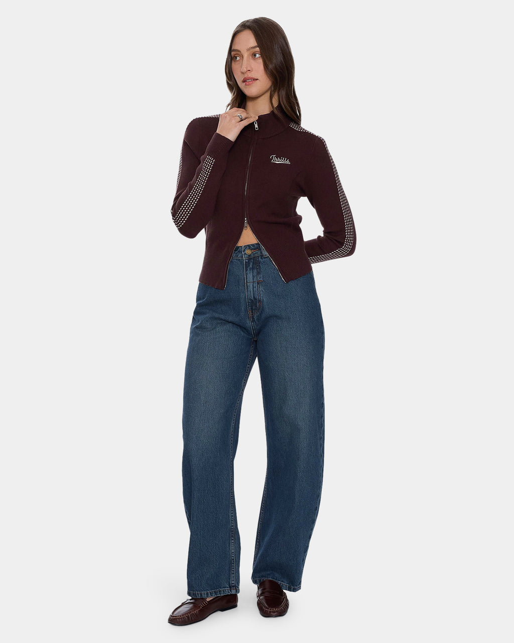Womens Final Call Zip Knit Sweater