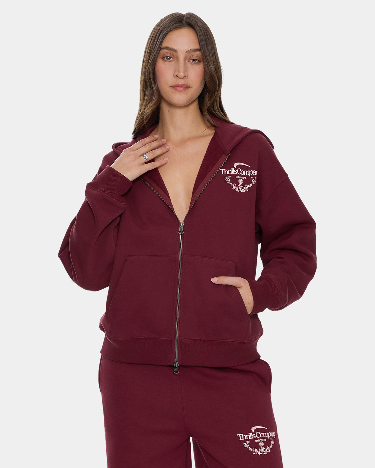 Womens End Game Zip Up Hoodie