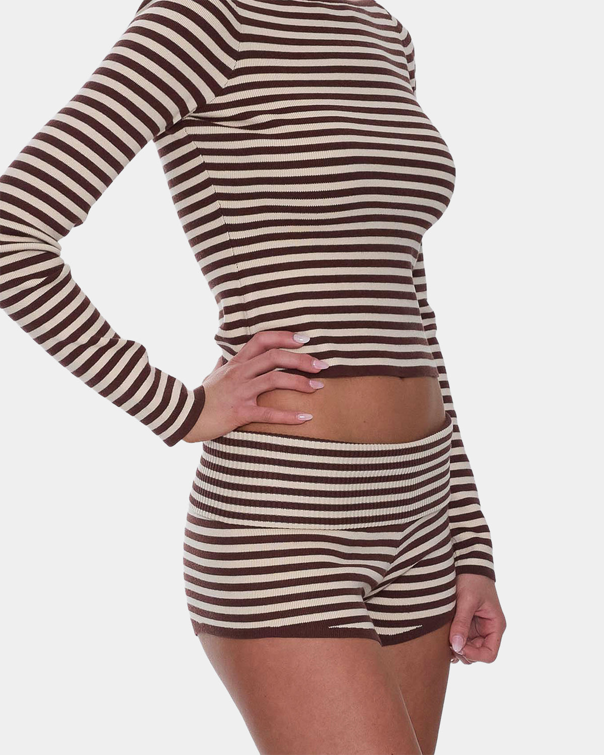 Womens Mackenzie Knit Booty Elastic Waist Shorts