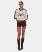 Womens Mackenzie Knit Booty Elastic Waist Shorts
