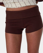 Womens Mackenzie Knit Booty Elastic Waist Shorts