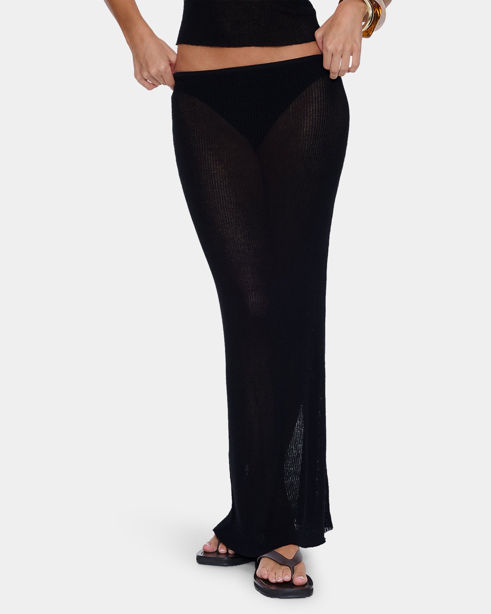 Womens Dissolve My Mind Knit Maxi Skirt